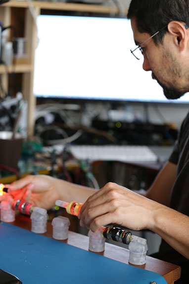 Testing the flashing Cricket Bails