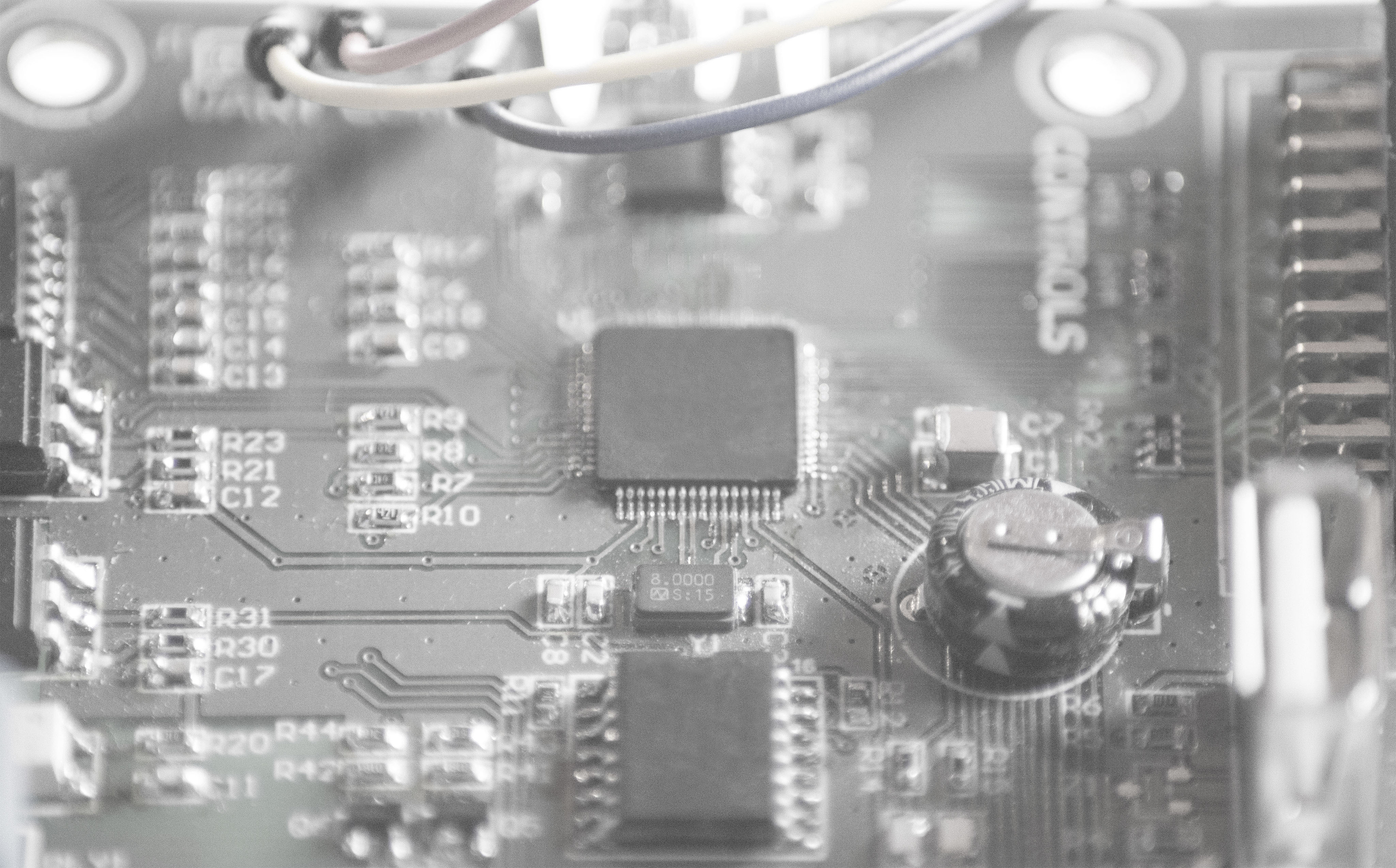 Macro of a PCB board we are working on